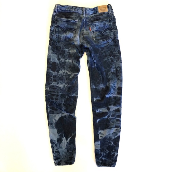 Levis 710 Super Skinny acid wash stretch Girl 14 R - Picture 2 of 6